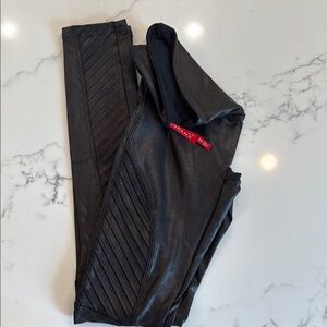 SPANX Charcoal Textured Leggings